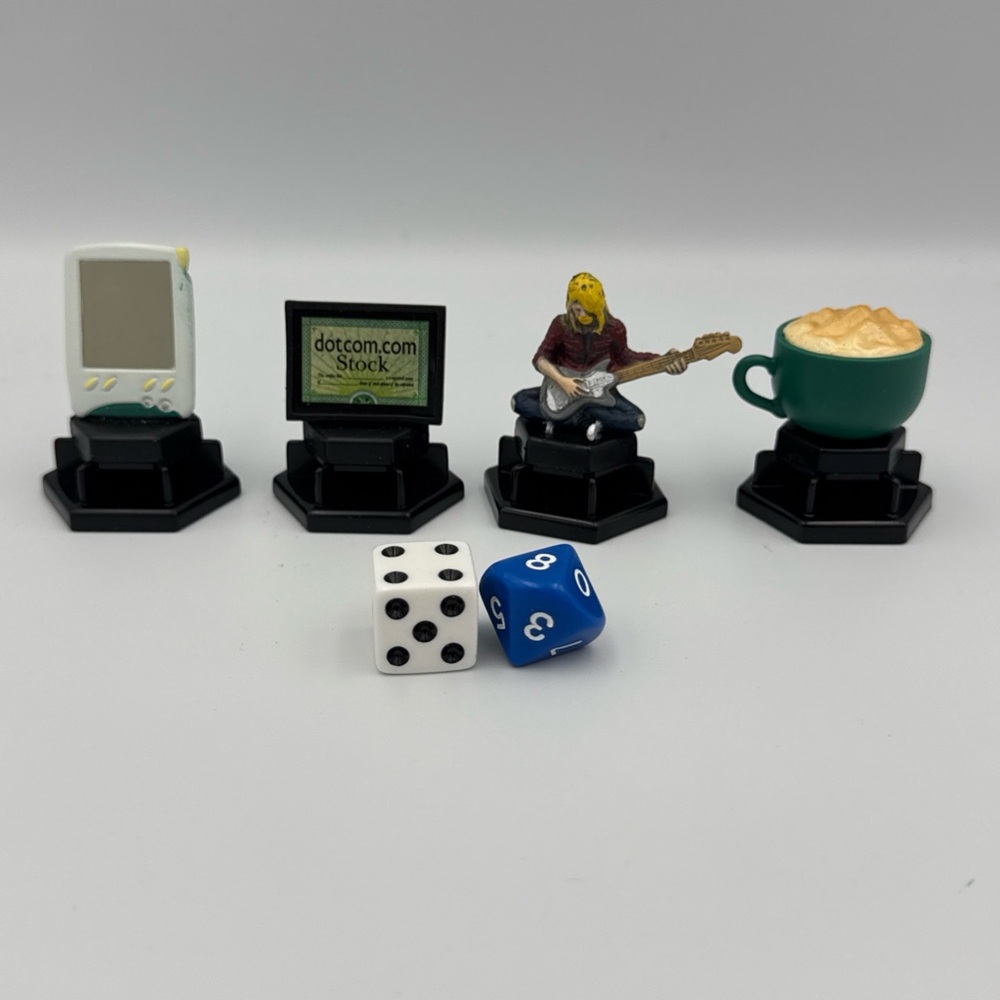 Trivial Pursuit 90s Time Capsule Replacement Tokens‎ Dice Kurt Cobain Grunge